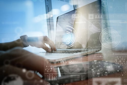 businessman hand working with modern technology and digital layer effect as business strategy concept-1
